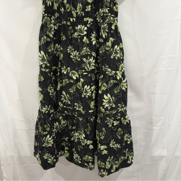 Anthropologie Somerset Maxi Dress Plus Size Grey (Black Green Floral) Summer - Picture 5 of 15